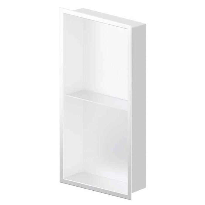 Niche murale de douche Acia 24 po x 12 po blanc mat