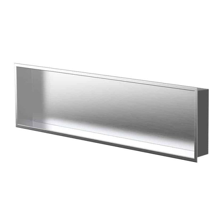 Niche murale de douche Alba 12 po x 48 po acier inoxydable