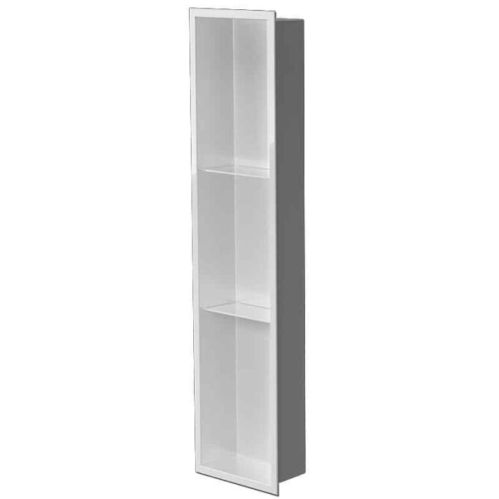 Niche murale de douche Ana 36 po x 8 po blanc lustré