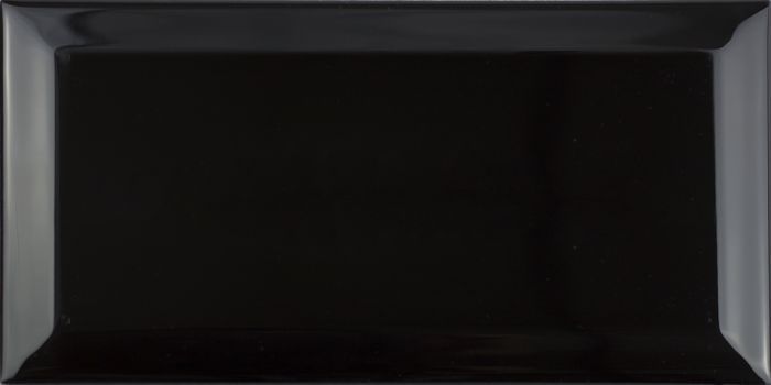 Carreau mural Architectura Biselado Noir lustré et mat 4 po x 8 po