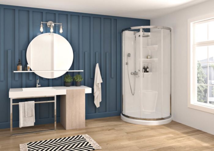 Douche de coin Avalanche 36 po blanc