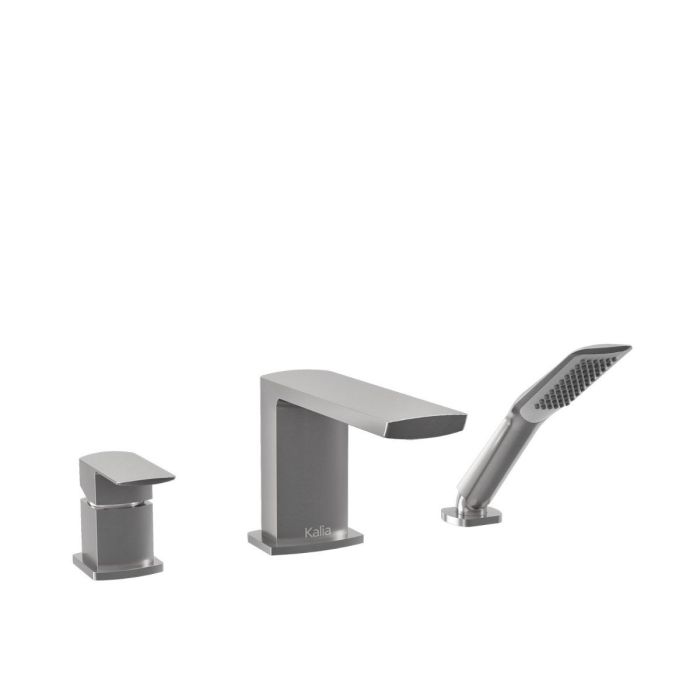 Robinet de bain avec douchette Grafik 60 po Nickel pur PVS