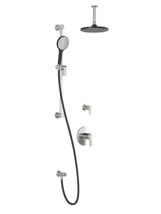 Kontour T2 Système de douche Cité 60 po Noir et chrome