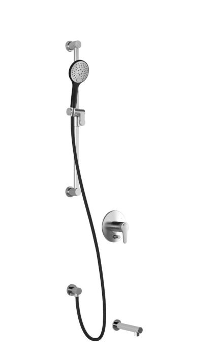 Pb2 Ensemble de douche (valves non-incluses) Kontour 60 po Noir et chrome