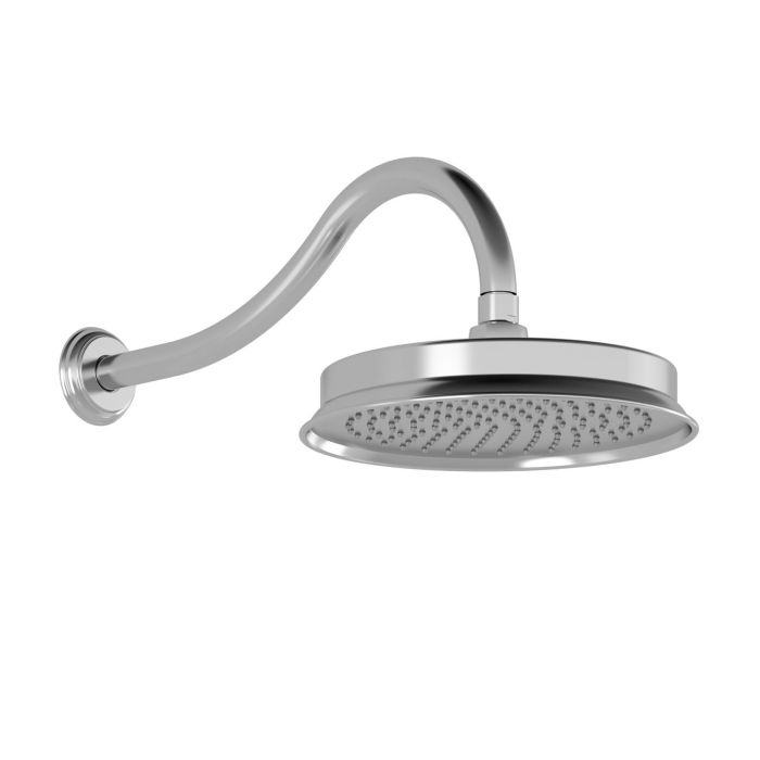 Tête de pluie ronde Rustik 9 po Chrome