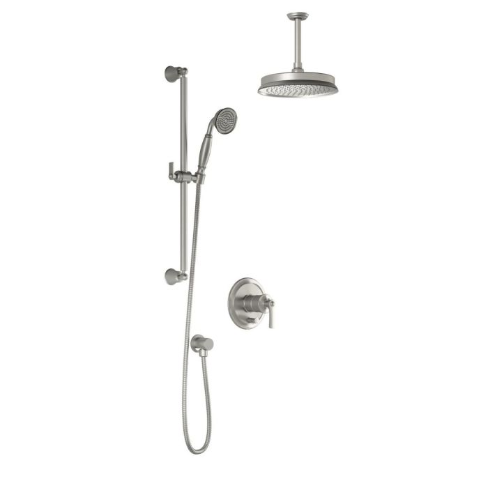 PB4 Ensemble de douche Rustik 60 po Nickel pur PVS