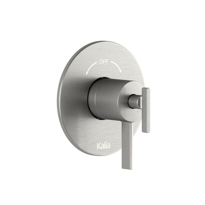 Valve coaxiale RoundOne 1/2 po de type Aquatonik avec sélecteur intégré 2 voies et finition Nickel pur PVS