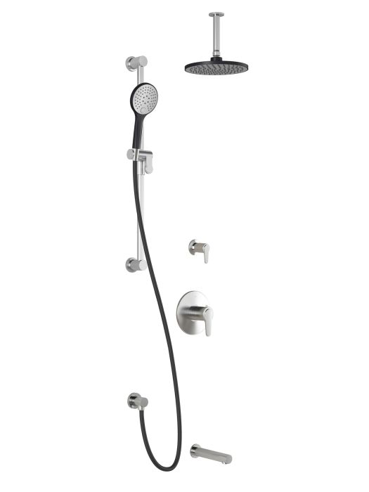 TD3 Système de douche Kontour (sans valves) 60 po Noir et chrome