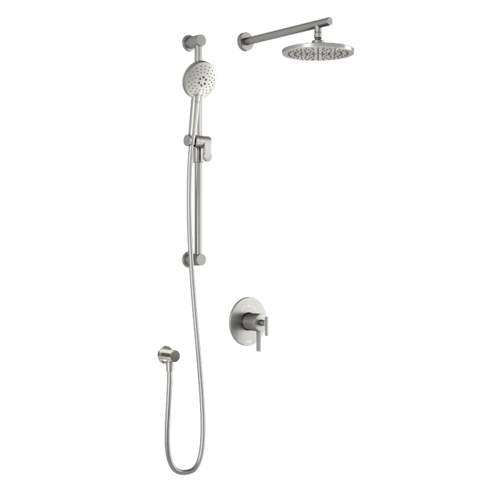 TCD1 Ensemble de douche RoundOne (valves non-incluses) 60 po Nickel pur PVS