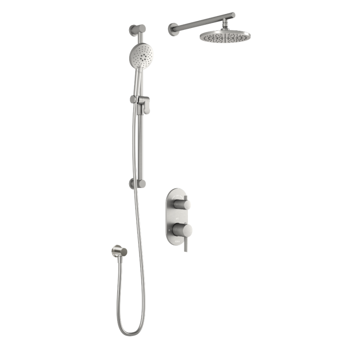 TD2 Ensemble de douche RoundOne 60 po Nickel pur PVS