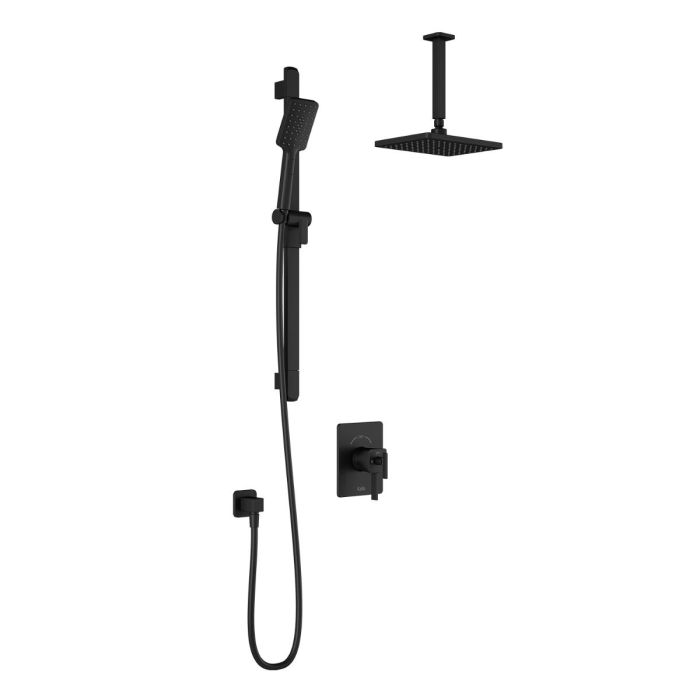 TCD1 Ensemble de douche SquareOne 60 po Noir mat