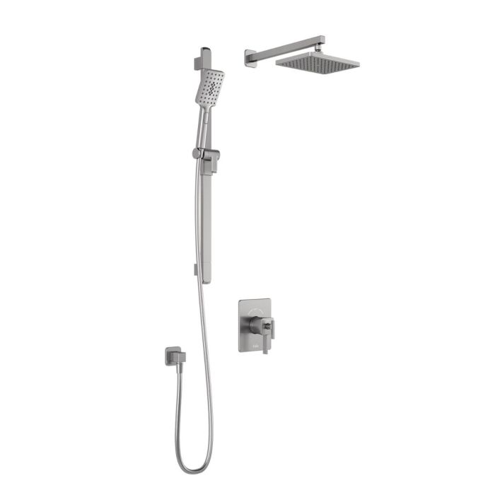 Tcd1 Système de douche (valves non-incluses) SquareOne 60 po Nickel pur PVS