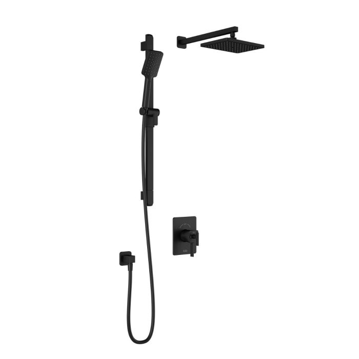 Tcd1 Système de douche (valves non-incluses) SquareOne 60 po Noir mat