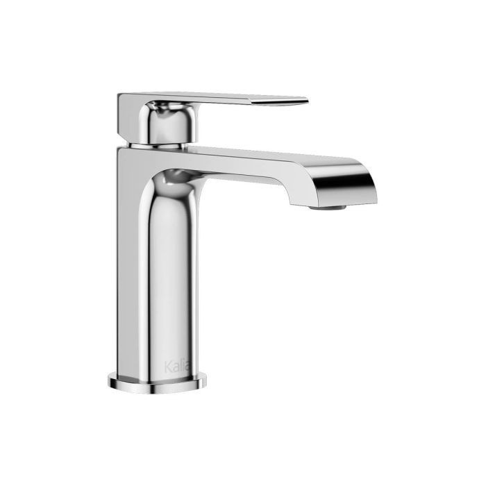 Robinet de lavabo monotrou avec drain à pression et trop-plein Sobrio Chrome
