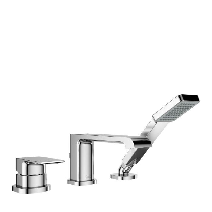 Robinet pour baignoire 3 morceaux avec douchette Sobrio 60 po Chrome