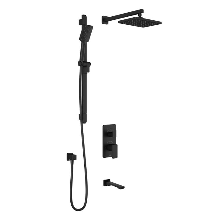 TD3 Système de douche thermostatique Kareo (Sans valve) 1/2 po Noir mat