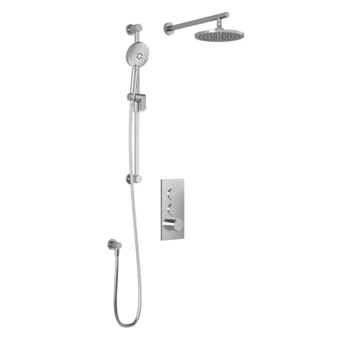Tb2 Ensemble de douche à boutons-poussoirs (sans valve) RoundOne 60 po