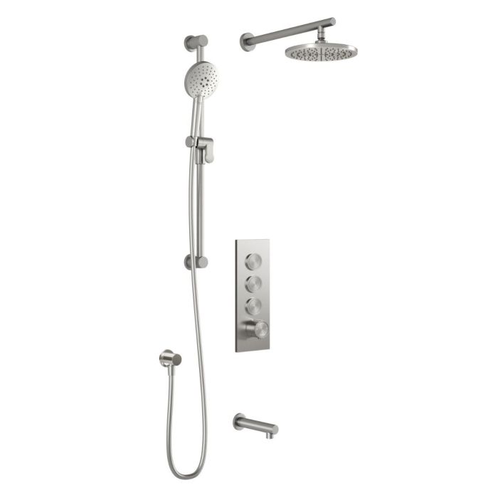 TB3 Ensemble de douche RoundOne 60 po Nickel pur PVS