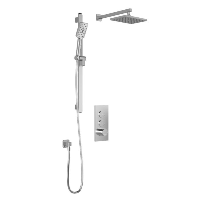 TB2 Ensemble de douche SquareOne (sans valve) 60 po Chrome