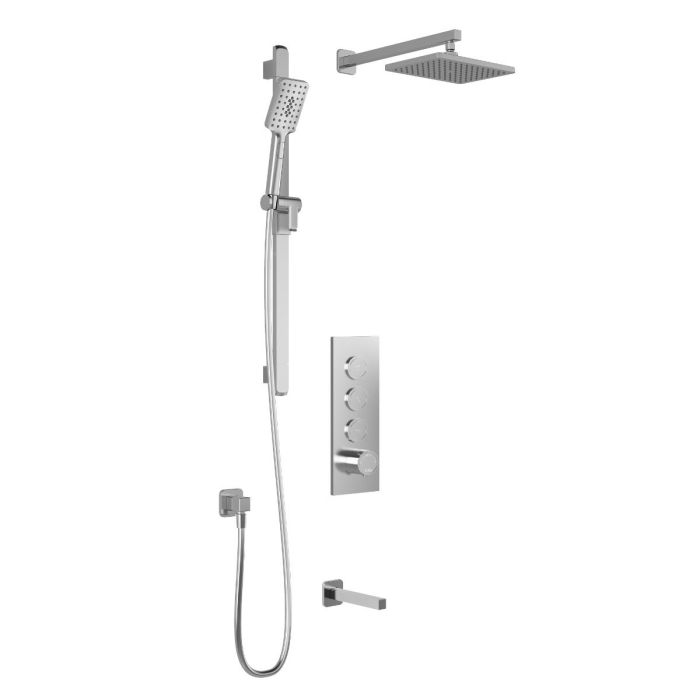 TB3 Ensemble de douche SquareOne (sans valve) 1/2 po Chrome