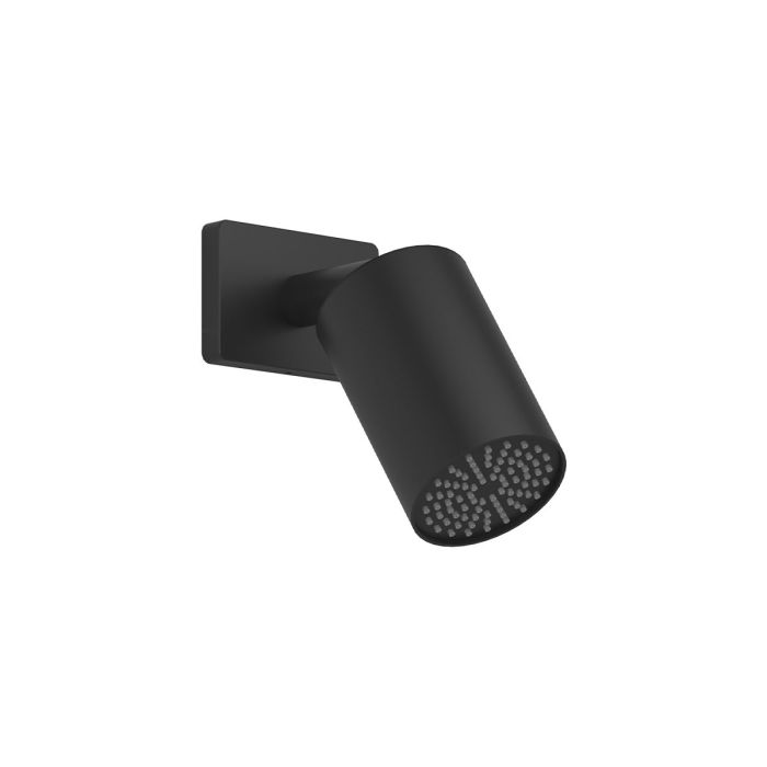 Pommeau de douche et bras de fixation mural Folo (110 mm) avec garniture carrée Noir mat