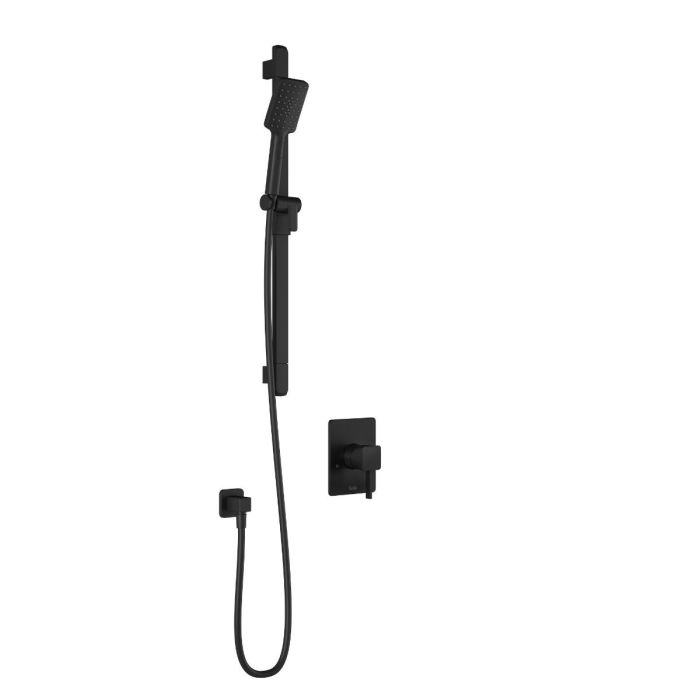 PB1 Système de douche à pression équilibrée SquareOne (Sans valve) 60 po Noir mat