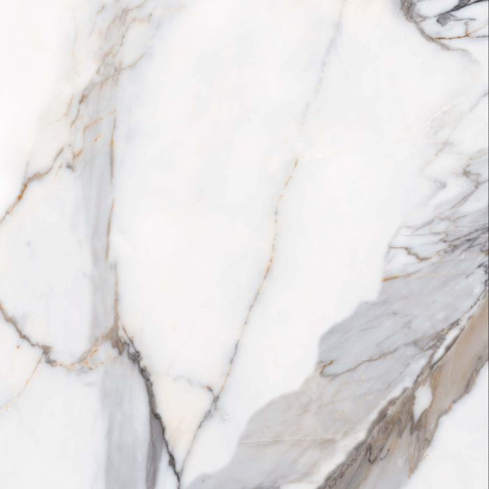 Carreau de porcelaine Calacatta Polie poli et mat 24 po x 24 po