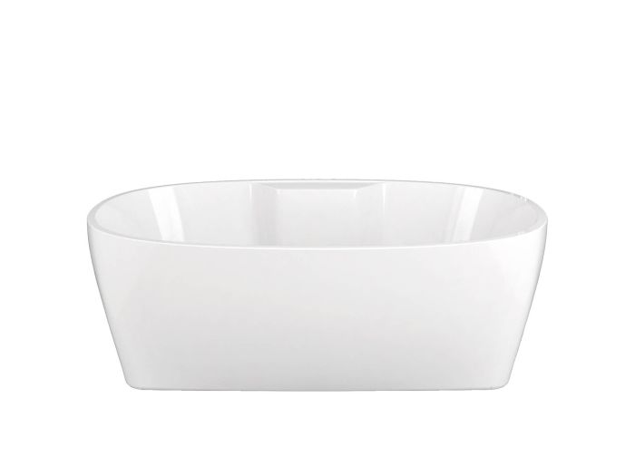 Baignoire autoportante Chilko avec plage 64 po Robinets Aéromassageage blanc