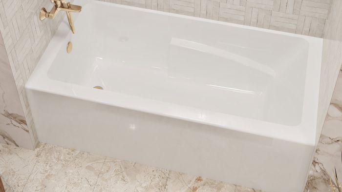 Baignoire alcôve City 60 po x 32 po Droite Découpe Linéaire blanc