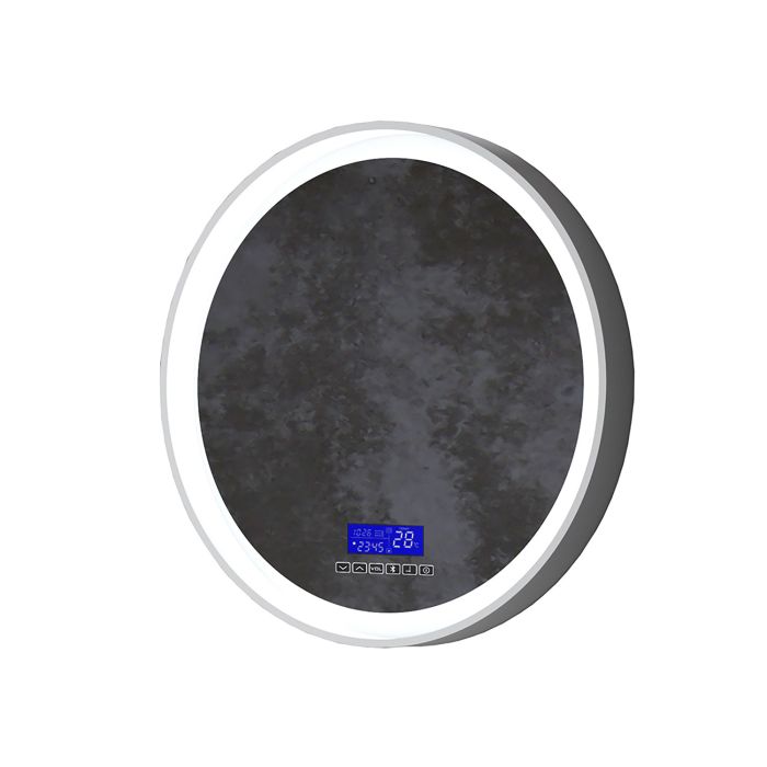 Miroir intelligent 20 po x 20 po rond en blanc mat