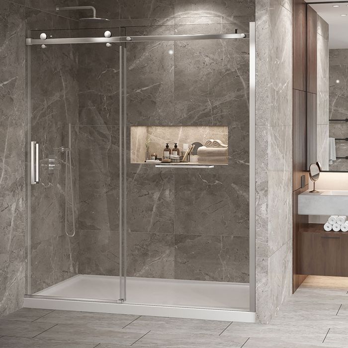 Porte de douche Bellini 2.0 72 po en alcôve Chrome