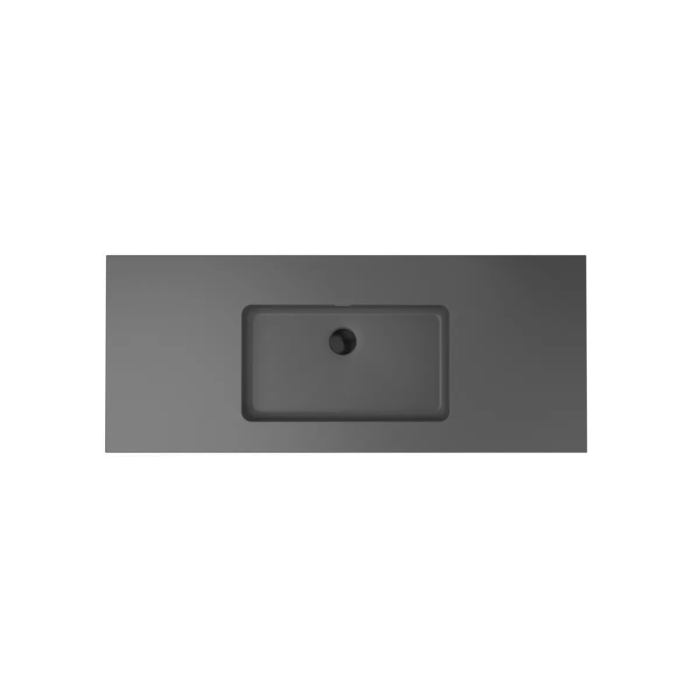Dessus vanité non percé Aden 48" Quartz noir