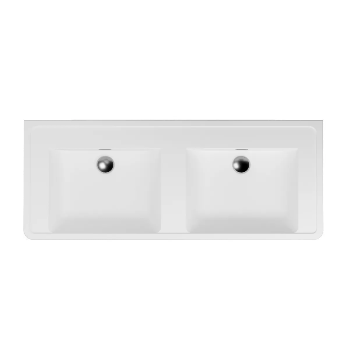 Dessus vanité double Ross 48" Polymarbre blanc