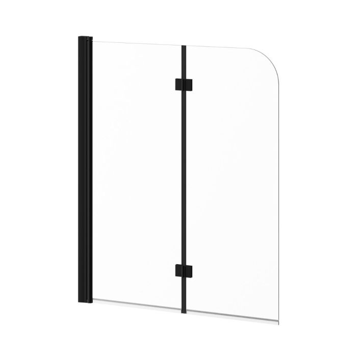 Écran de baignoire pivotant Flip 46 po x 56 po Noir mat