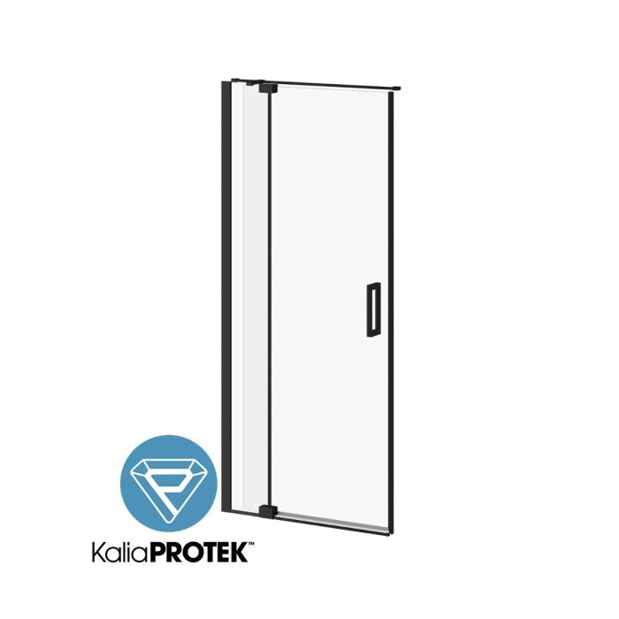 Porte de douche à pivot Distink 36 po x 77 po Noir mat