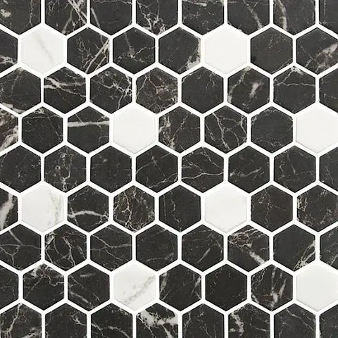 Mosaïque Geo Pattern Hex Pattern Custom 1 mat 12 po x 10 po