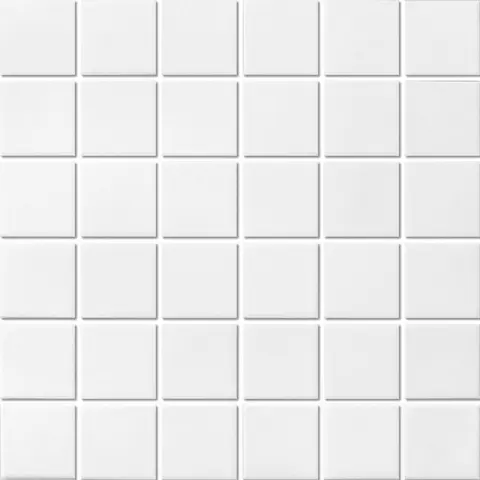 Mosaïque Classic / Techno White mat 12 po x 12 po