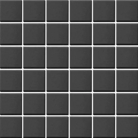 Mosaïque Classic / Techno Black mat 12 po x 12 po