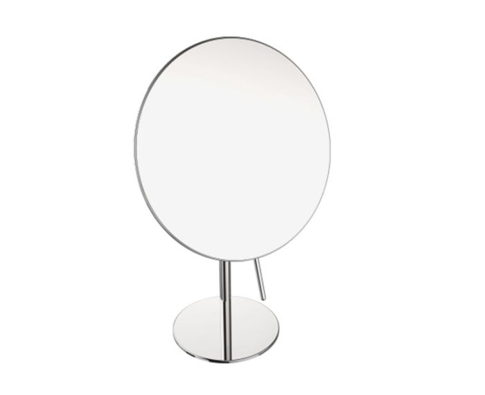 autoportant Round simple face Mirror Mirror KCM-FS-RD-8 nickel brossé