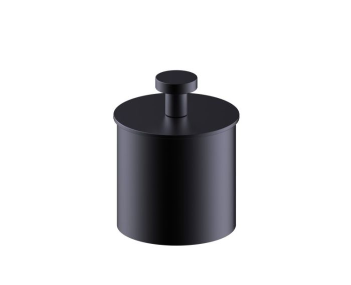 Small Size Bathroom Vanity Countertop Canister OSLO KCT-RD-T-S noir mat