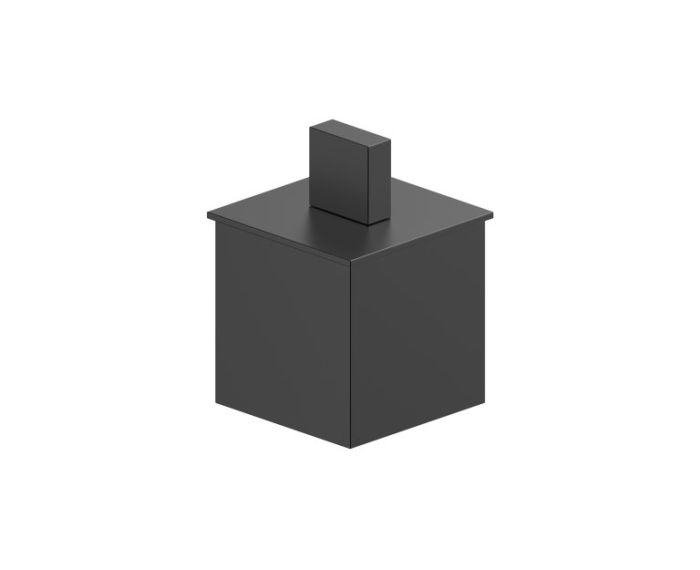 Small Size Bathroom Vanity Countertop Canister BERLIN KCT-SQ-S noir mat