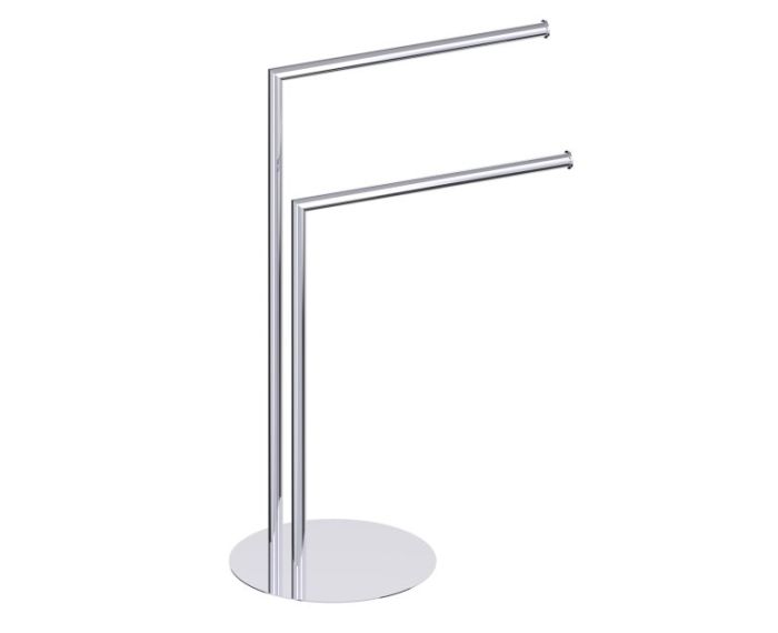 Round double Towel Rail autoportant KFS-RD-DTR chrome poli