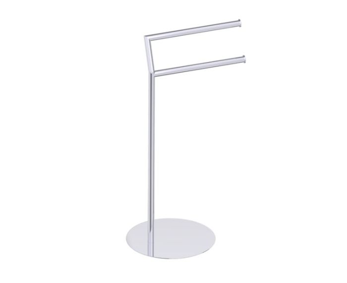 Round double Towel Rail autoportant KFS-RD-SP-DTR chrome poli