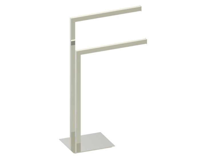 porte-serviettes double carré autoportant KFS-SQ-DTR nickel poli