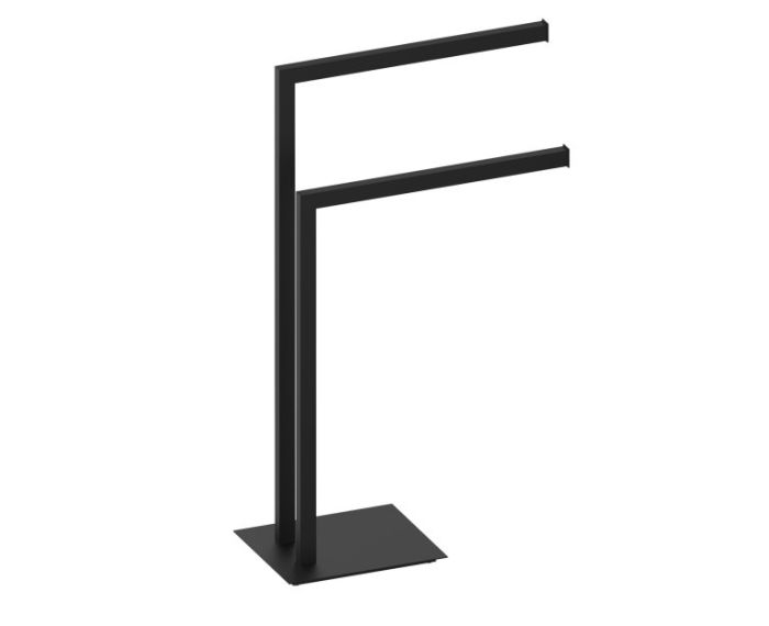 porte-serviettes double carré autoportant KFS-SQ-DTR laiton brossé