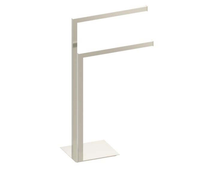porte-serviettes double carré autoportant KFS-SQ-DTR nickel brossé