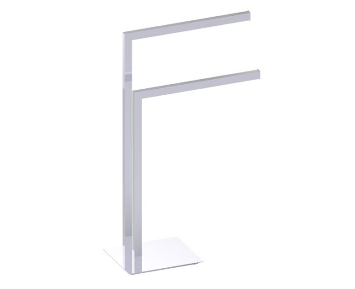 porte-serviettes double carré autoportant KFS-SQ-DTR chrome poli