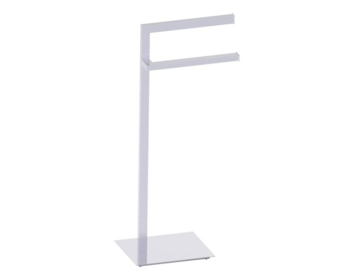 porte-serviettes double carré autoportant KFS-SQ-DTR1 chrome poli