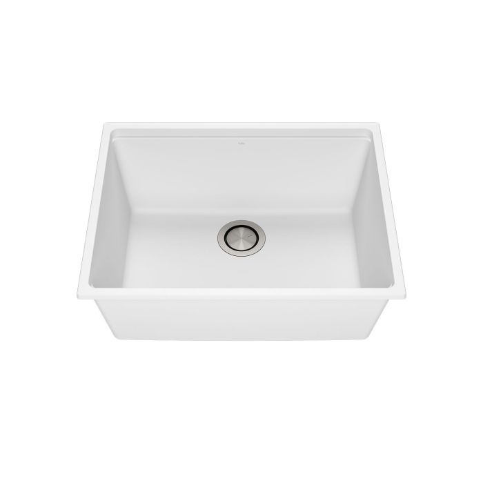 Évier de cuisine Bacia 25 po Sous-plan Granistone Blanc sable