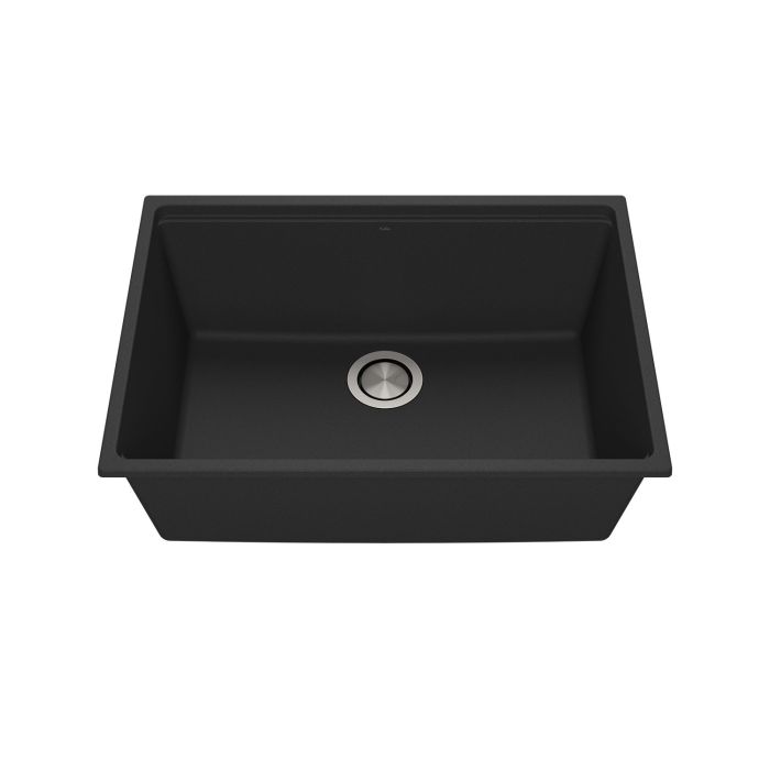 Évier de cuisine Bacia 27 po Sous-plan Granistone Noir onyx